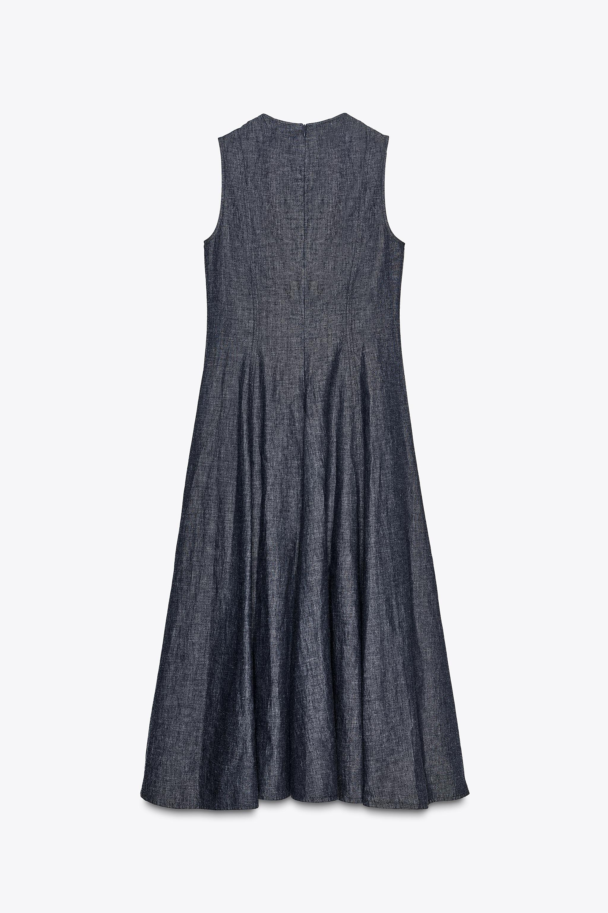 ZW COLLECTION DENIM MIDI DRESS